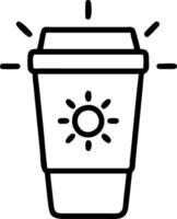 Glossy background with sunlight reflections and a reusable coffee cup in focus vector