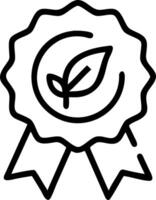Glossy gray background with eco friendly product certification icon vector
