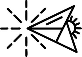 Glossy abstract light beams through a prism creating a spectrum symbolizing enlightenment and epiphany with copy space vector