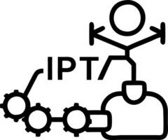 Glossy background of IT team implementing robotic process automation for digital transformation with copy space vector