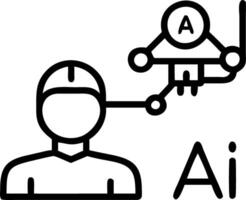 Glossy background of an engineer using AI powered tools for data analysis with copy space vector