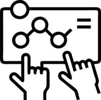 Glossy background of a business team using big data dashboards on interactive touch screens in a conference room with copy space vector