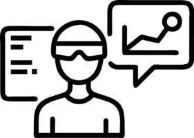 Futuristic Community Manager Using Holographic Dashboard vector