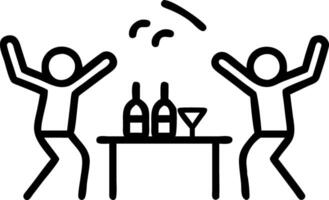 Friends enjoying rooftop barbecue with drinks and laughter copy space above vector