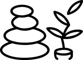Floating zen stones with levitating bamboo stalks isolated on white background. vector