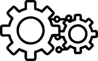 Gear wheels merging with digital pixels and copy space vector