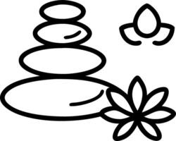 Floating zen stones with levitating lotus blossoms isolated on white background. Set 2 vector