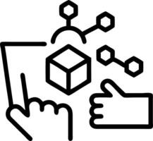 Futuristic macro shot of a tech leader using holographic interfaces for business innovation with copy space vector