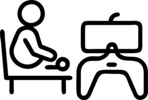 Gamer using advanced gaming setup with copy space vector