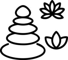 Floating zen stones with levitating lotus blossoms isolated on white background. vector