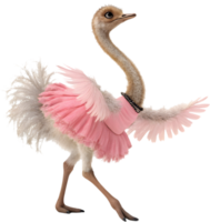 Team ostrich in action pose during sporting event. . png