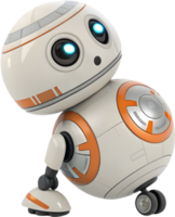 Fun robot with futuristic features and playful character. . png