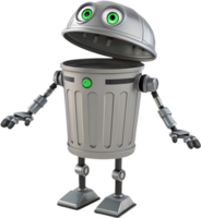 Adorable robot character with advanced features and playful design. . png