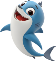 Cute shark with detailed design and playful features. . png