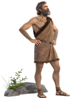 Resilient caveman with ancient, rugged charm and powerful presence. . png