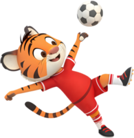 Dynamic tiger in uniform showcasing speed and skill naturally. . png