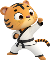 Competitive tiger in uniform showing agility during a fierce game. . png