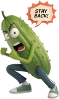 Funny Angry Bitter Melon Clipart for Design Projects. . png
