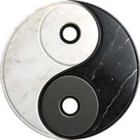 Harmonious Yin Yang symbol for unity and balance in Taoist art. . png