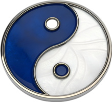 Taoist harmony symbol in Yin Yang design for spiritual peace. . png