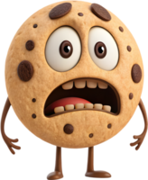 Lively Cookie Monster with Exaggerated Fun Facial Features. . png