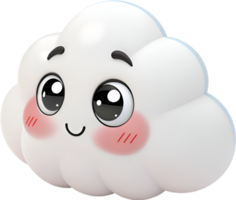 Whimsical Cartoon Cloud with Dramatic Exaggerated Emotional Reactions. . png