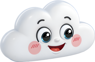 Cartoon Cloud Character with Dramatic Overreaction and Exaggerated Faces. . png