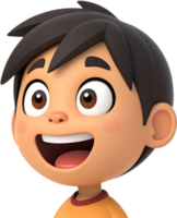 Lively Boy Emoji with Happy and Expressive Faces for Clipart. . png