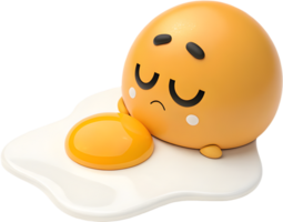 Cute Egg Character with Playful Expression for Fun Illustrations. . png