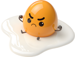Cute Animated Egg Character Design with Playful Expression. . png