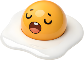 Cute Animated Egg Character with Fun Expression for Illustrations. . png