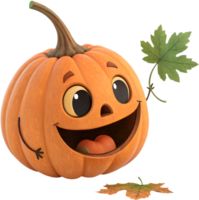 Halloween pumpkin with exaggerated emotions and quirky face design. . png