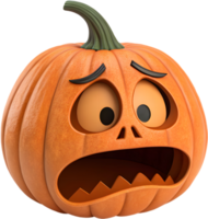 alegre calabaza con excesivo facial expresiones para Víspera de Todos los Santos clipart. . png