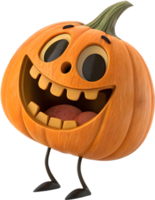 dibujos animados calabaza con alegre emociones, Perfecto para Víspera de Todos los Santos clipart. . png