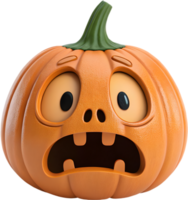 adorable calabaza con exagerado expresiones, Perfecto para escalofriante Arte. . png
