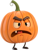 Fun and playful pumpkin with exaggerated expressions, perfect for Halloween. . png