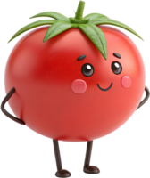 Fun animated tomato with exaggerated expressions, perfect for designs. . png