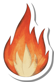 en stiliserade illustration av en enda flamma brinnande ljust png