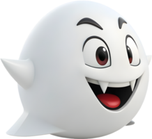 Halloween ghost with a cute and playful round face. . png