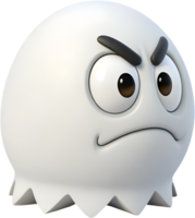 Spooky playful round face ghost character for Halloween. . png