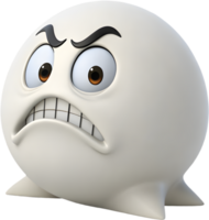 Creepy ghost design with a playful round face. . png