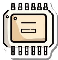 A simplified illustration of a microchip computer processor png