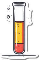 Test tube with layered liquids a science experiment png