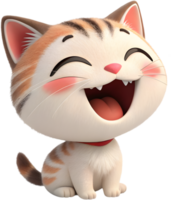 Adorable kitten with playful exaggerated expressions for creative designs. . png