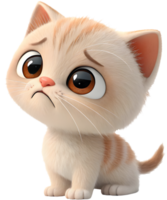 Fun and cute kitten character with exaggerated emotions. . png