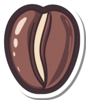 A coffee bean split down the middle showing its inner layers png