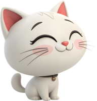 Fun and cute kitten icon with expressive face for projects. . png