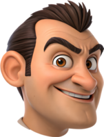 Unique man face emoji with a neutral expression clipart. . png