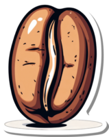 Roasted Coffee Bean Split Open Showing Inside png