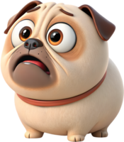 Playful cartoon puppy emoji with happy expression for design. . png